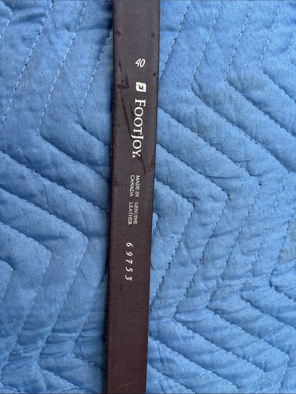 FootJoy Brown Leather Dress Belt Vintage. Size 40.
